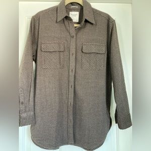 Oversized plaid heavy weight shirt